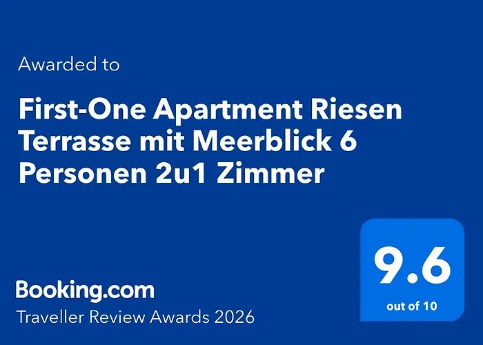 First-one Riesen Terrasse Mit Meerblick 6 Personen 2u1 Daire *